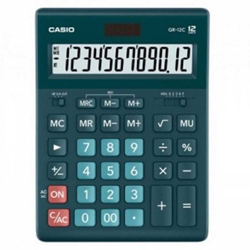 Casio Office Calculator GR-12C-DG Green 12-Digit Display