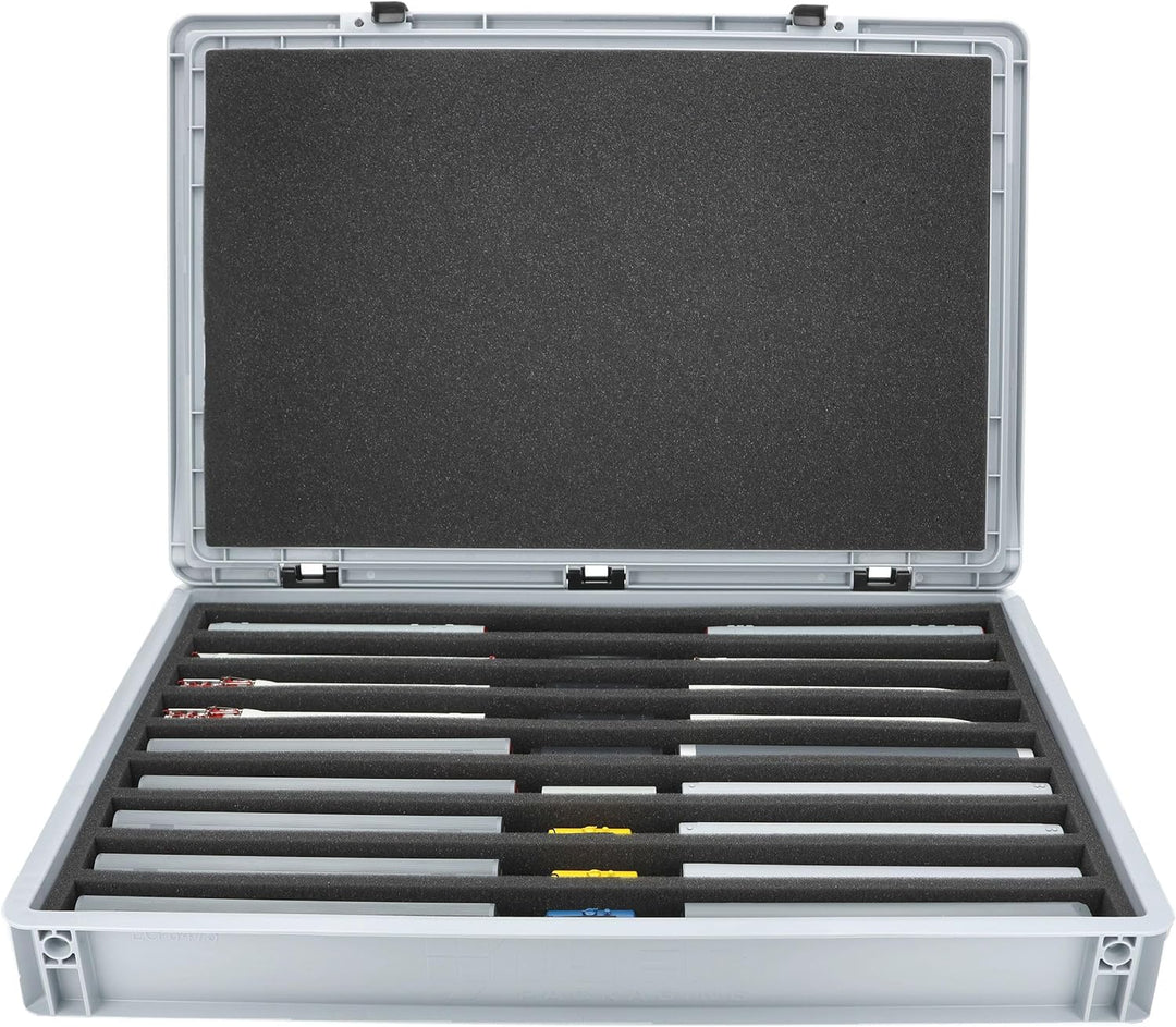 Feldherr Eurobox 60 x 40 cm Set für Modelleisenbahnen - Spur TT - 9 Fächer - Schaumstoffeinlage für
