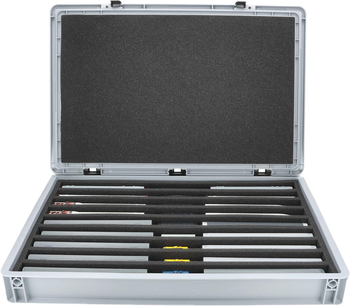 Feldherr Eurobox 60 x 40 cm Set für Modelleisenbahnen - Spur TT - 9 Fächer - Schaumstoffeinlage für