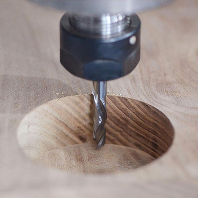 SpeTool 4 Stück Fräser Set 4mm Schaft Vollhartmetall VHM CNC Fräser V-Nutfräser Schaftfräser Holzfrä