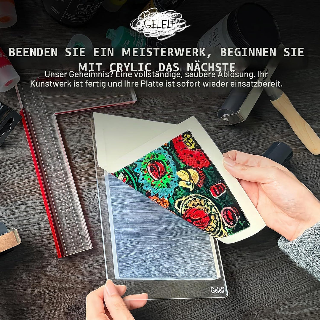 Gel-Druckplatte der neuen Generation, verbesserte Formel, Druckplatte für Gel-Druckkunst, Gel-Monopr