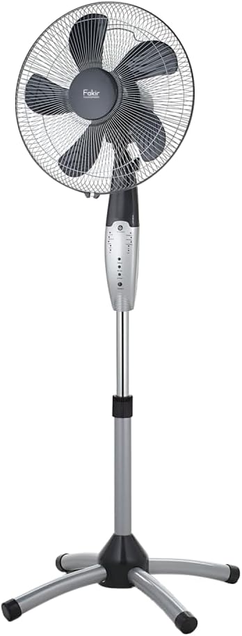 Fakir VC 40 S Standventilator mit Fernbedienung, 55 Watt, höhenverstellbar - Leiser Ventilator mit 3