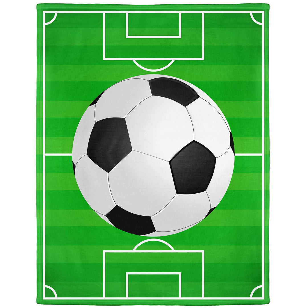 YISUMEI Decke 150x200 cm Kuscheldecken Sanft Flanell Weich Fleecedecke Bettüberwurf Fussball Grün Fu