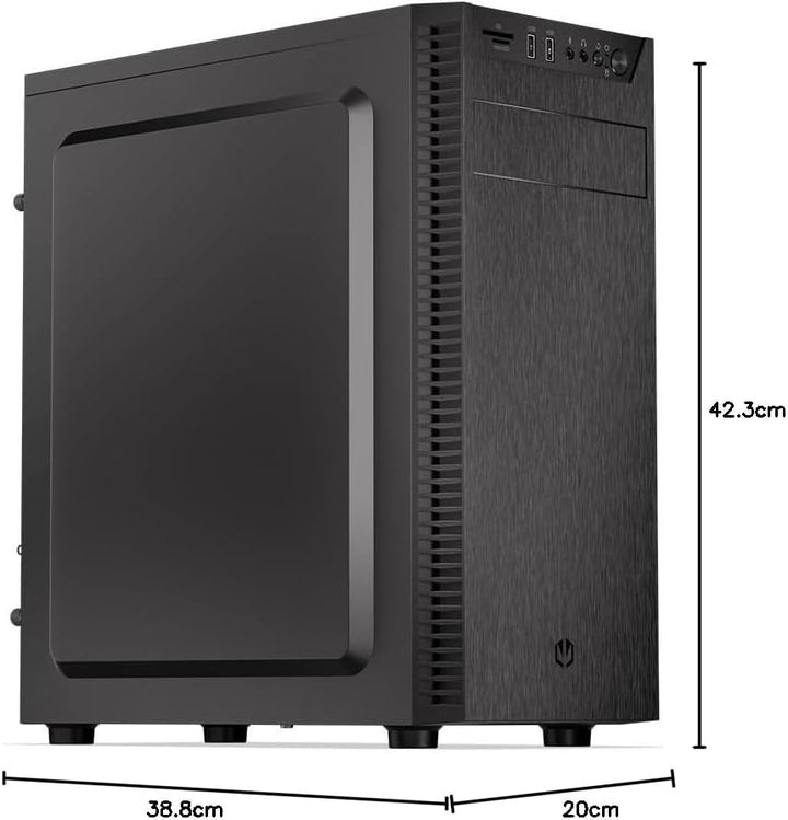 ENDORFY Armis 100 Solid, kleines ATX PC-Gehäuse, 120 mm Lüfter inklusive, bis zu 335 mm GPU, max. 16