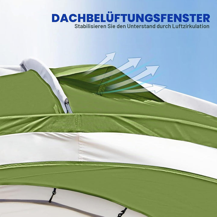 UNICAMPER Grosses Strandzelt UPF 50+, 3,6 x 3,6 m, wasserdicht und regenfest, Kuppel-Sonnenschutz fü
