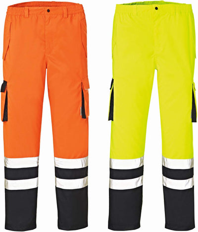 4 Protect Warnschutz Bundhose Baltimore 3491 Wetterschutzhose S S Orange/Blau, S Orange/Blau