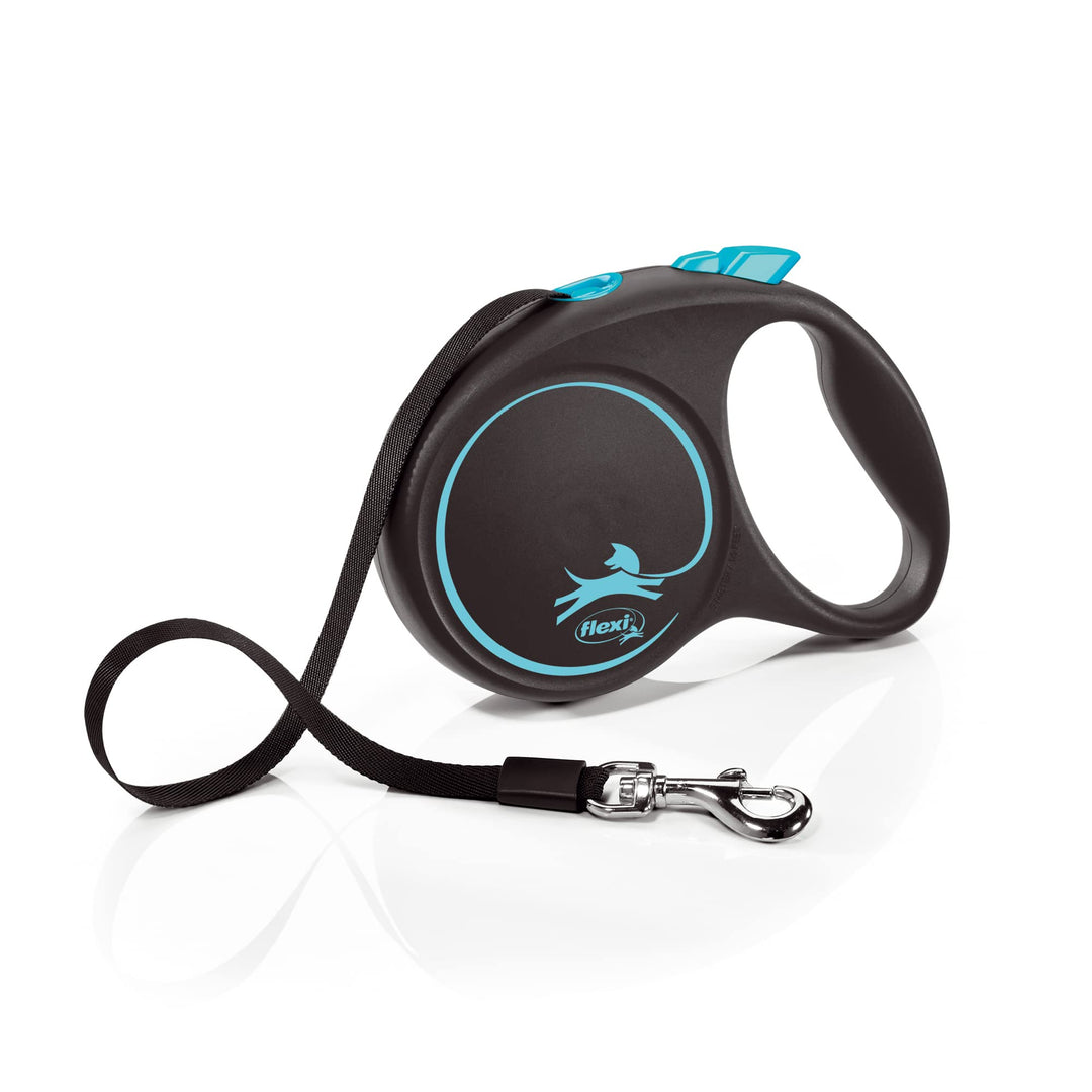 flexi Rollleine Design - Schwarz/Blau, Large L: 5m (max. 50kg), L: 5m (max. 50kg)