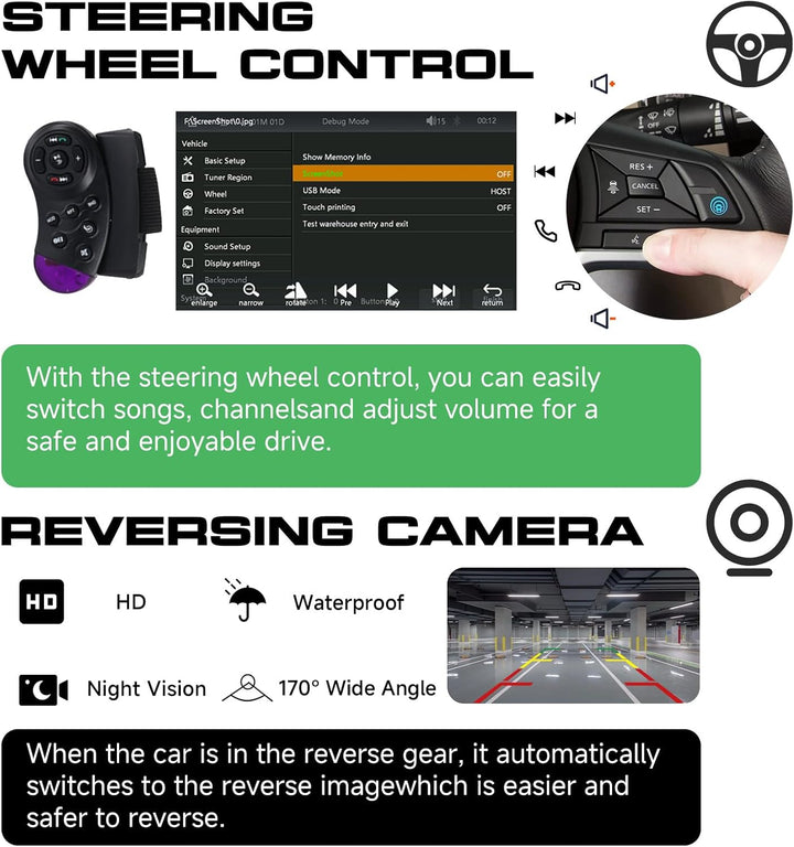DAB Autoradio 1 Din mit 7 Zoll Bildschirm Ausfahrbar, Hodozzy 1 Din Flip Out Touchscreen Autoradio m