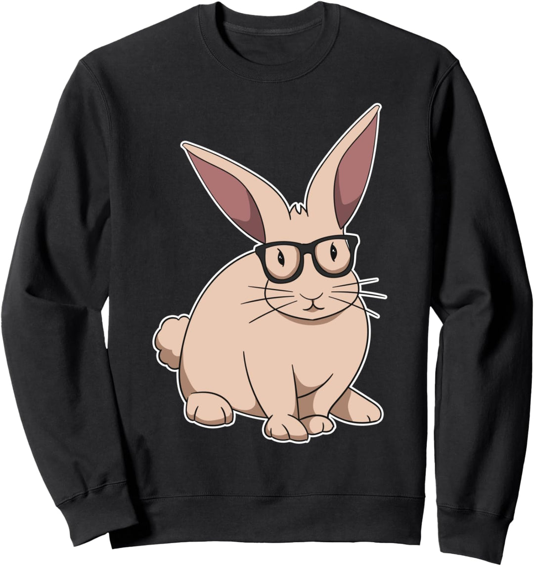 Lustige Sonnenbrille mit Hasen-Motiv, Hipster, niedliches Hasen-Motiv, für Kinder Sweatshirt
