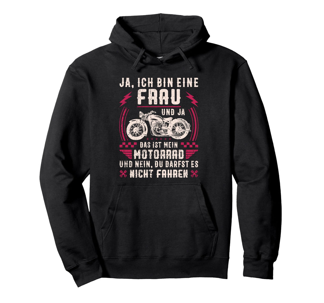 Motorrad Motorradfahrerin Geschenk Spruch Motorradfahrer Pullover Hoodie