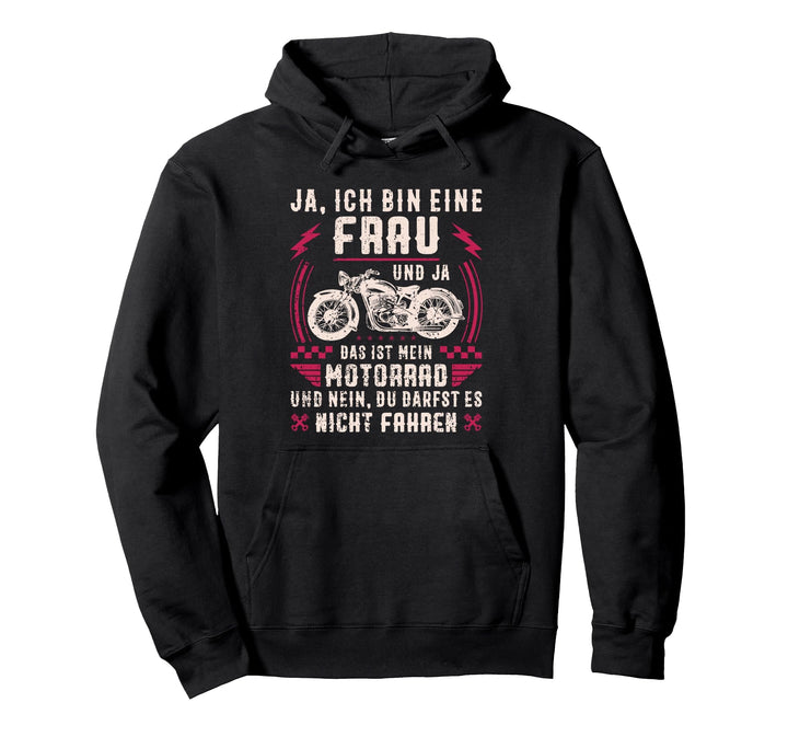Motorrad Motorradfahrerin Geschenk Spruch Motorradfahrer Pullover Hoodie