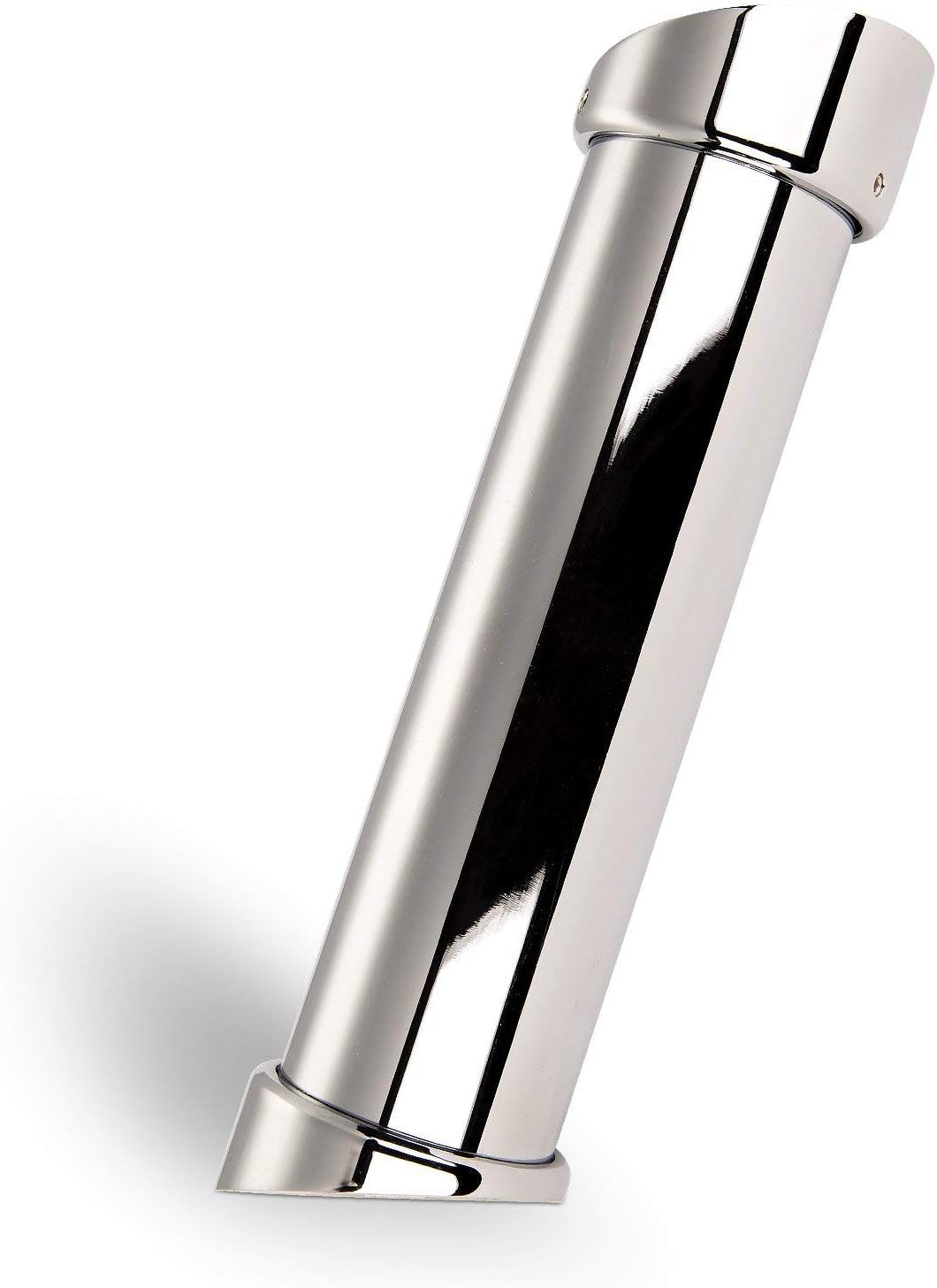 2 Stück Barkonsolen schräg 21° Höhe 200 mm/Ø 50 mm Chrom poliert Thekenfuss Bar Konsole Tresenfuss v