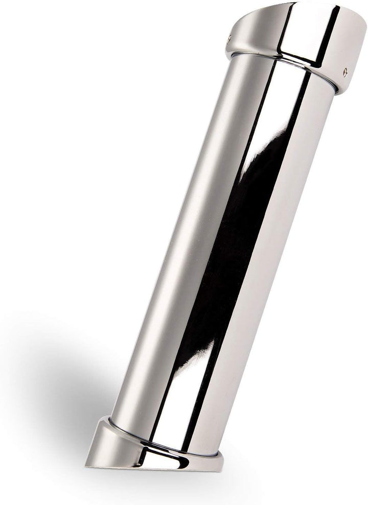 2 Stück Barkonsolen schräg 21° Höhe 200 mm/Ø 50 mm Chrom poliert Thekenfuss Bar Konsole Tresenfuss v