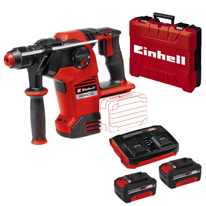 Einhell Akku-Bohrhammer HEROCCO 36/28 Power X-Change (Li-Ion, 2x 18 V, Twin-Pack, 3.2 Joule, 29 Nm,