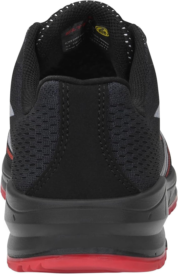 ELTEN Sicherheitsschuhe Larkin XXSports Black-Grey Low ESD S1P, Damen und Herren, Textil, Stahlkappe