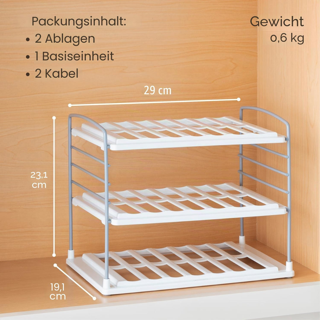 YouCopia UpSpace Verstellbarer Wasserflaschen-Organizer für Küchenschrank und Speisekammer, Trinkglä