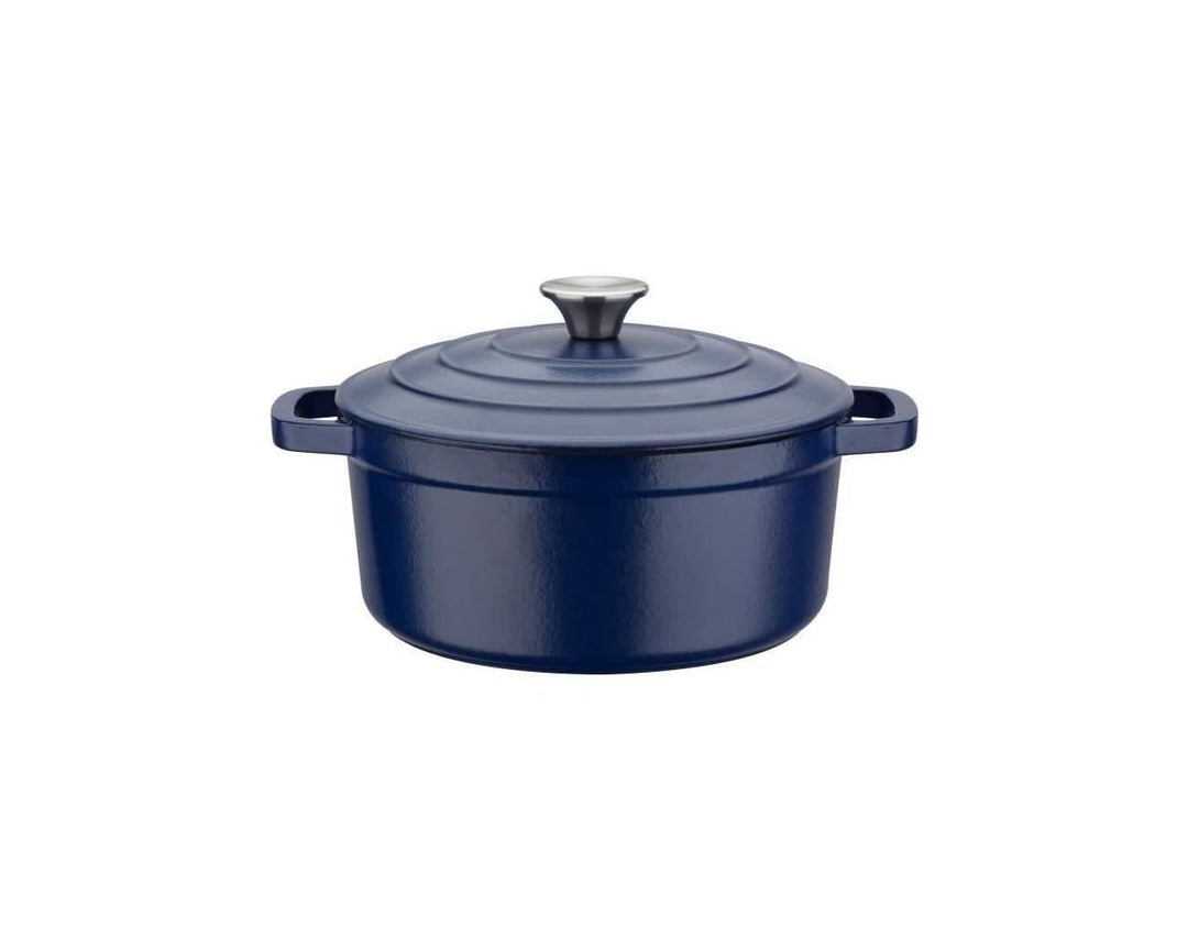 GSW Gusseisen-Kochtopf 'Blue Magic', ø 24 cm, Fassungsvermögen 3,8 Liter Blau