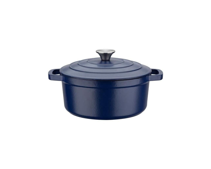 GSW Gusseisen-Kochtopf 'Blue Magic', ø 24 cm, Fassungsvermögen 3,8 Liter Blau