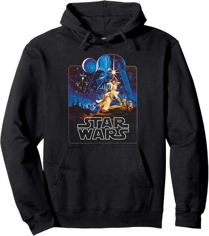 Star Wars A New Hope Retro Poster Badge Pullover Hoodie