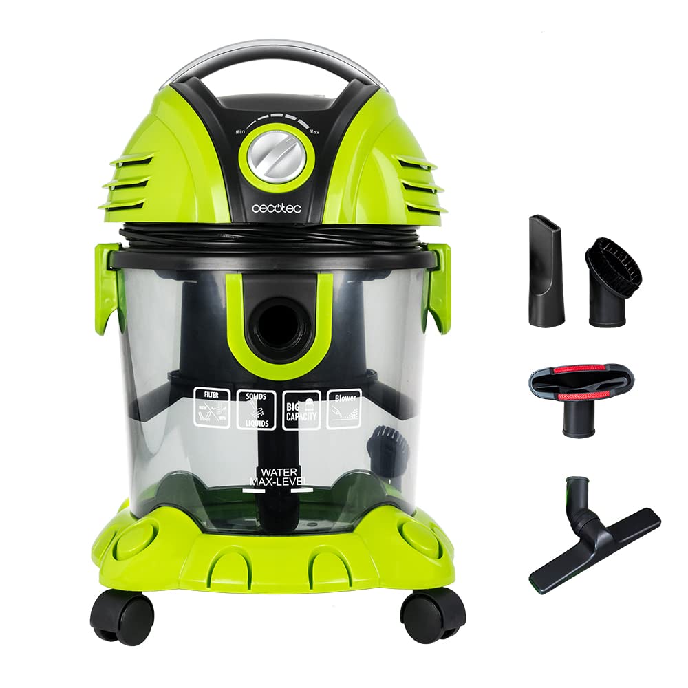 Cecotec Wet&amp;Dry T 08110, Feststoff-und Flüssigkeitssauger, Negro, 15 L 1200 W 15 L, 1200 W 15 L