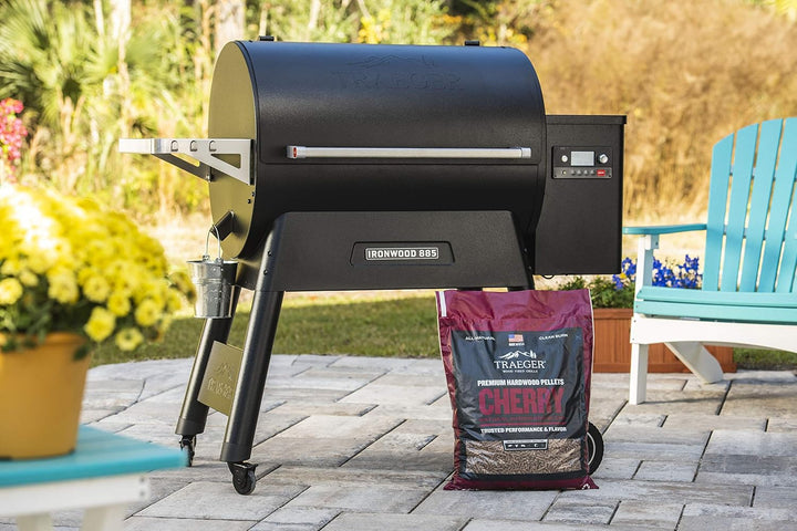 Traeger Hartholz Pellets Kirsche (Cherry) 9 kg Räuchern Smoken Chips Kirschbaum Pellets, Kirschbaum