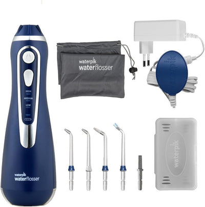 Waterpik Cordless Advanced Waterflosser, kabellose Munddusche mit 4 Aufsätzen, Druckbereich von 3,1