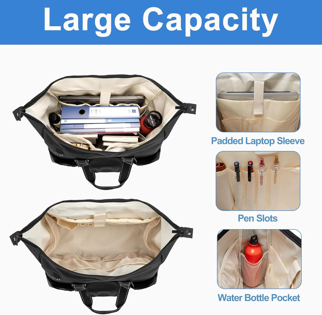 Damero Lehrer Schultertasche, Laptop Handtasche Damen mit mehreren Fächern, Lehrerbedarf Tasche Akte