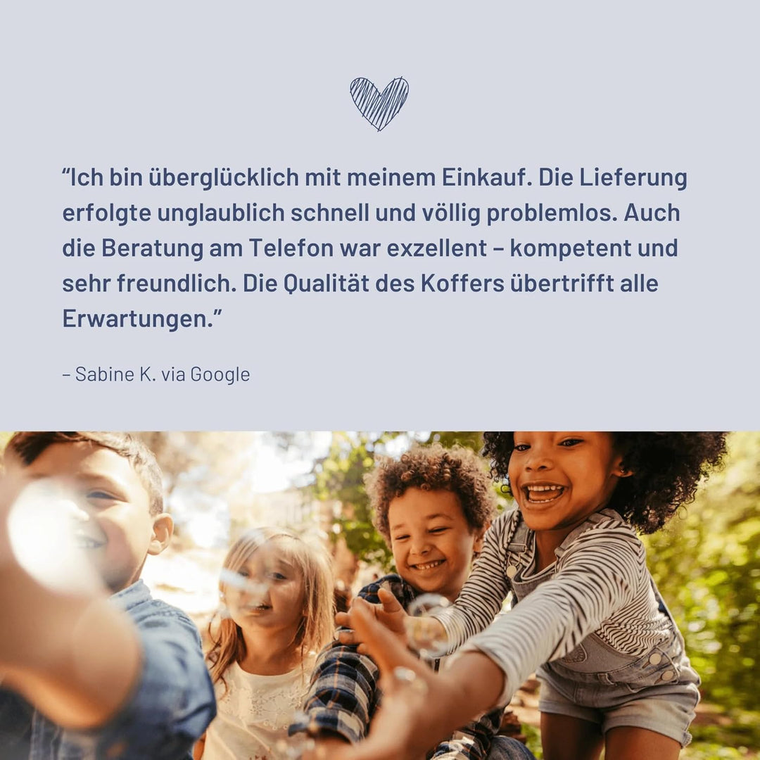Kinder-Schranktrolley – Koffer mit Einlegeböden, Rollen &amp; Teleskopgriff – mobiler Kleiderschrank für