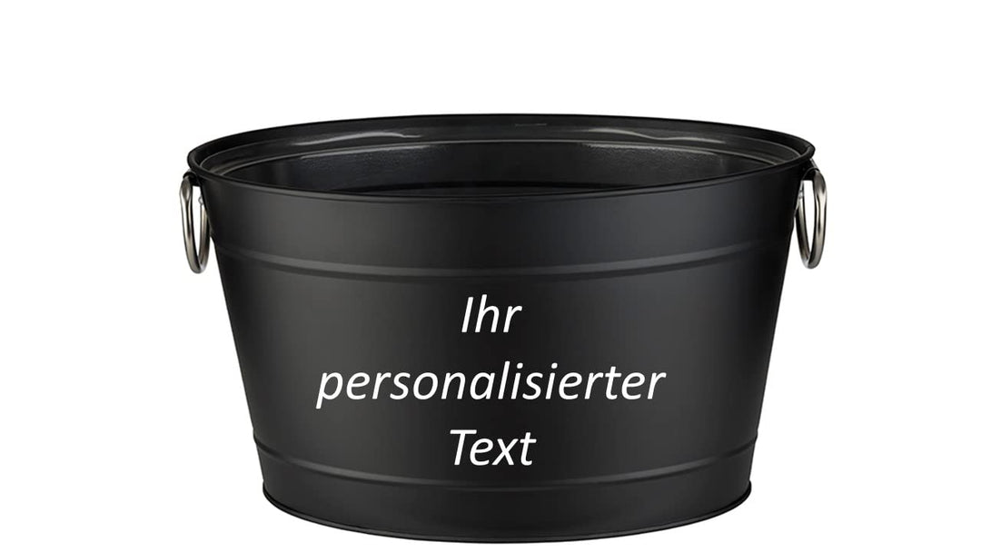 Buddy´s Bar - personalisierte Getränkewanne, 11 Liter, Zinkwanne, Getränkekühler, mit Kunststoffeins