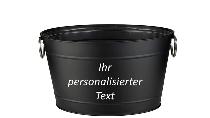 Buddy´s Bar - personalisierte Getränkewanne, 11 Liter, Zinkwanne, Getränkekühler, mit Kunststoffeins