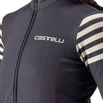 CASTELLI Damen Autunno Ls Jersey Sweatshirt L Dark Gray/Chalk, L Dark Gray/Chalk