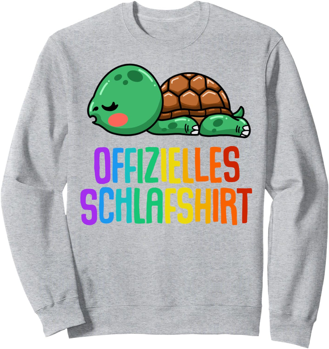 Offizielles Schlafshirt Pyjama Schildkröte Lustig Geschenk Sweatshirt