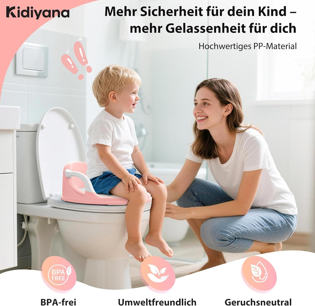 Toilettenaufsatz für Kinder, Kinder Toilettensitz mit weichem, abnehmbarem Sitzpolster, rutschfester