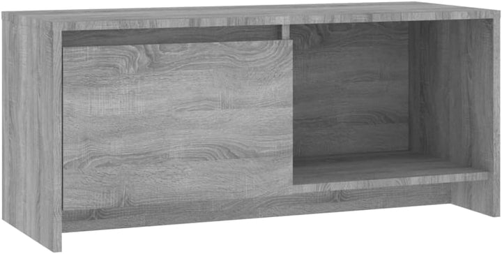 homiuse TV Board Grau Sonoma 90x35x40 cm Holzwerkstoff Fernsehschrank Fernsehtisch TV Lowboard TV Ko