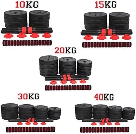 BCBIG hanteln set, Kurzhanteln Verstellbar,2er Kunststoff Hantelset,Kurz Lang Dumbbell,Einstellbar H