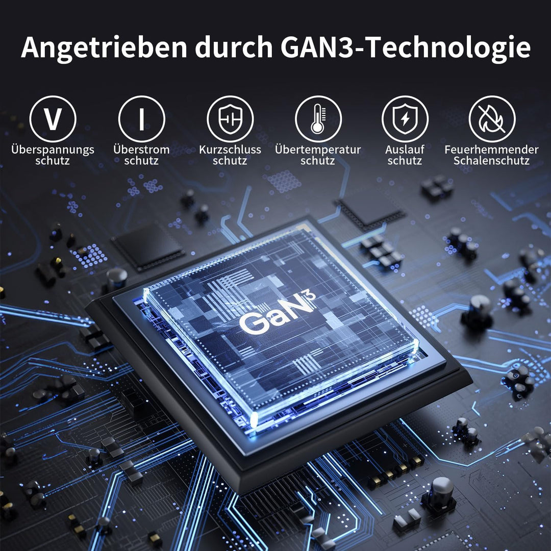 USB C Ladegerät Mehrfach: 100W 6-Port Schnellladegerät mit USB-C und USB-A, Tragbarer Charger für iP