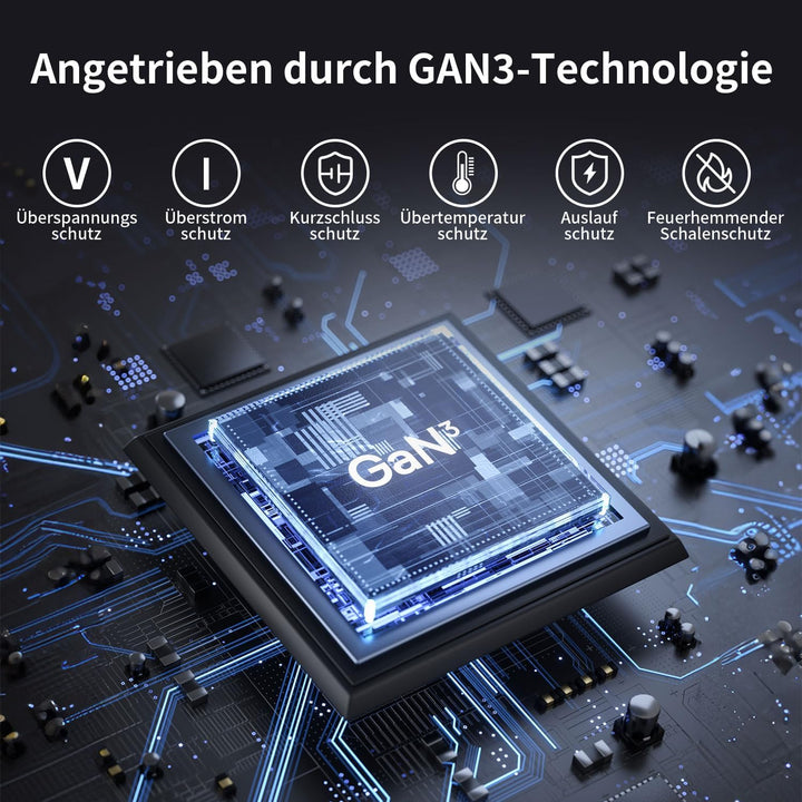 USB C Ladegerät Mehrfach: 100W 6-Port Schnellladegerät mit USB-C und USB-A, Tragbarer Charger für iP