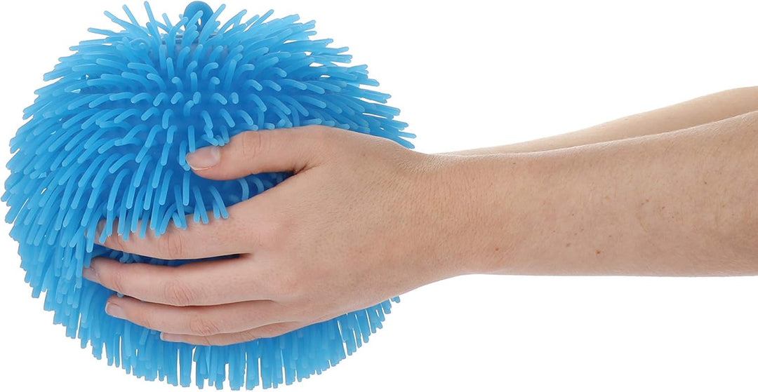 TOI-Toys Puffer Bälle mit Noppen, Blau – Fidget Toys Anti-Stress-Spielzeug Bälle für Kinder, elastis