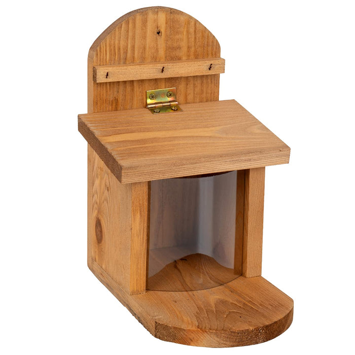 VOSS.garden Eichhörnchen Futterstation Kiefernholz wetterbeständig Futterhaus