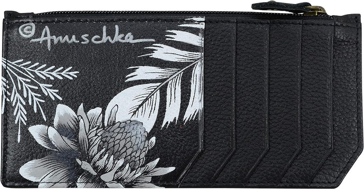 Anuschka Hand Painted Leather Women's Rfid Blocking Card Case With Coin Pouch, RFID-Schutzetui, Lede