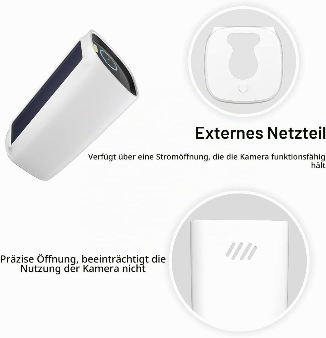 HOLACA Silikonhülle kompatibel mit eufy Security S330 eufyCam 3, wasserdicht, weich, leicht, langleb