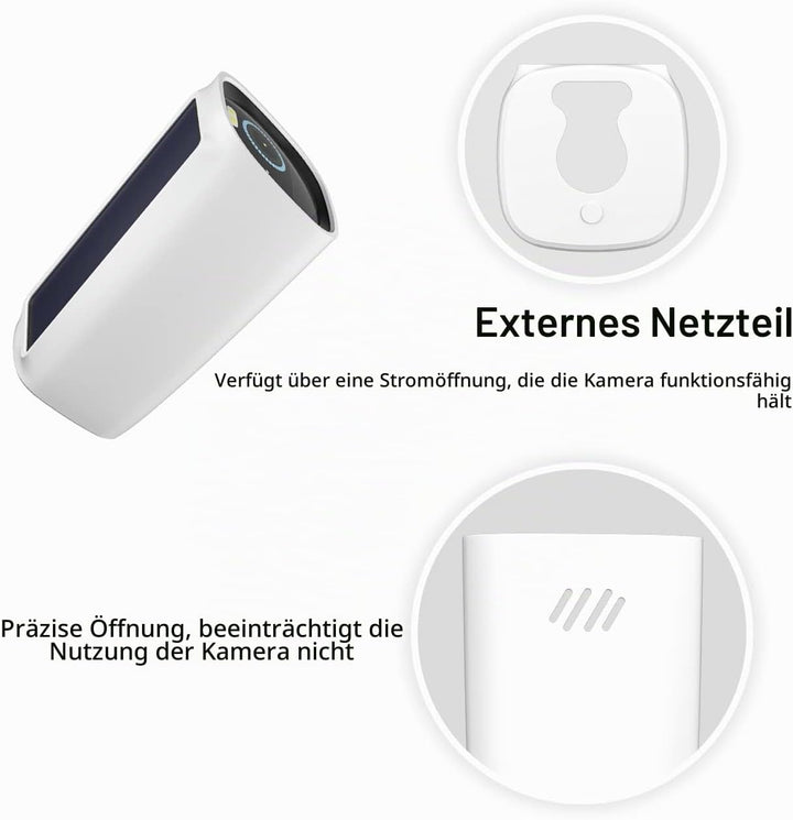 HOLACA Silikonhülle kompatibel mit eufy Security S330 eufyCam 3, wasserdicht, weich, leicht, langleb