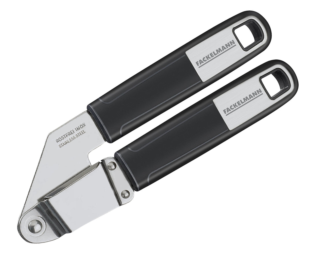 Fackelmann Knoblauchpresse 18 cm SENSE, Küchenhelfer mit Funktionsteil aus rostfreiem Edelstahl, Kno