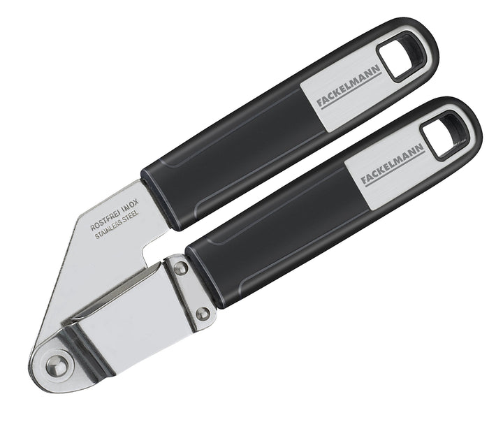 Fackelmann Knoblauchpresse 18 cm SENSE, Küchenhelfer mit Funktionsteil aus rostfreiem Edelstahl, Kno