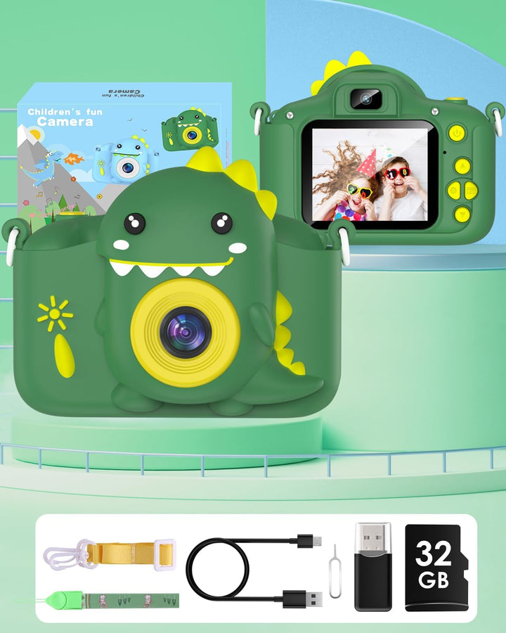 Kinderkamera, Gofunly Kinder Kamera 1080P 2,0-Zoll-Bildschirm Fotoapparat Kinder mit 32GB SD-Karte S