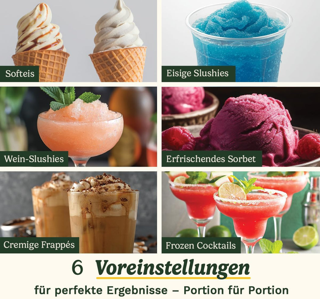 Cuisinart Frost Fusion – Gefrorene Getränke und Softeis in einem Gerät | 6 Voreinstellungen | Slushi