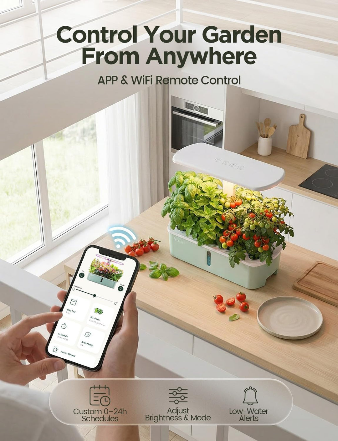 LetPot LPH-Air WiFi Hydroponisches Anzuchtsystem, 10 Hülsen Smart Herb Garden Kit für Innenräume, In
