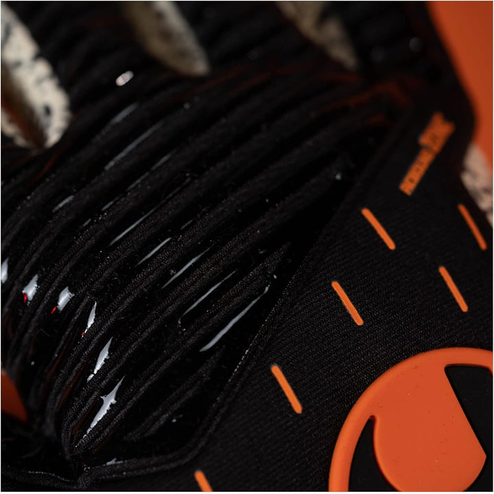 uhlsport Speed Contact Supergrip+ Finger Surround Torwarthandschuhe 11 schwarz/weiss/neonorange, 11