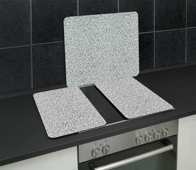 WENKO WENKO Herdabdeckplatte Universal Granit 2er Set, für Glaskeramik-, Elektro- und Gasherde, auch