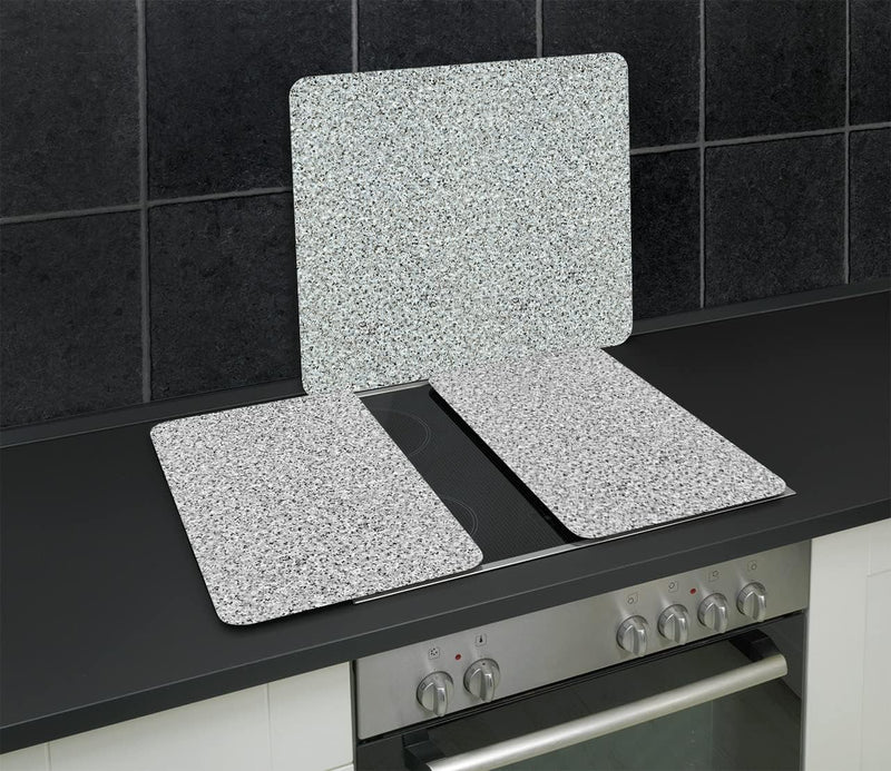 WENKO WENKO Herdabdeckplatte Universal Granit 2er Set, für Glaskeramik-, Elektro- und Gasherde, auch